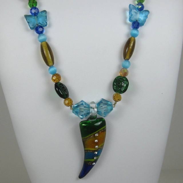 Rainbow Tooth Necklace