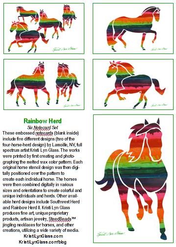 Rainbow Herd II Note Card Set