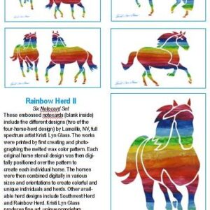 Rainbow Herd 6 Note Card Set