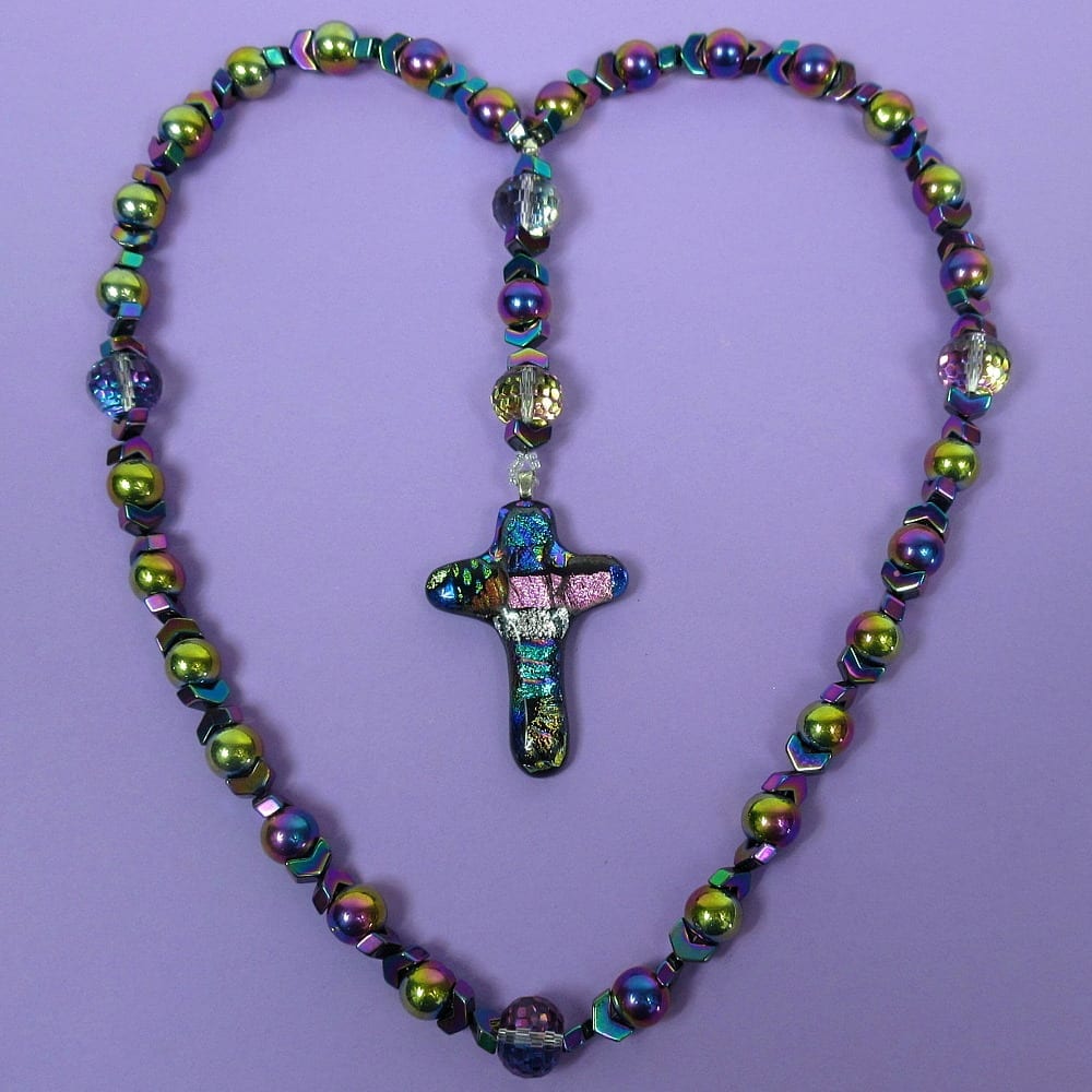 Rainbow Chevron Prayer Beads