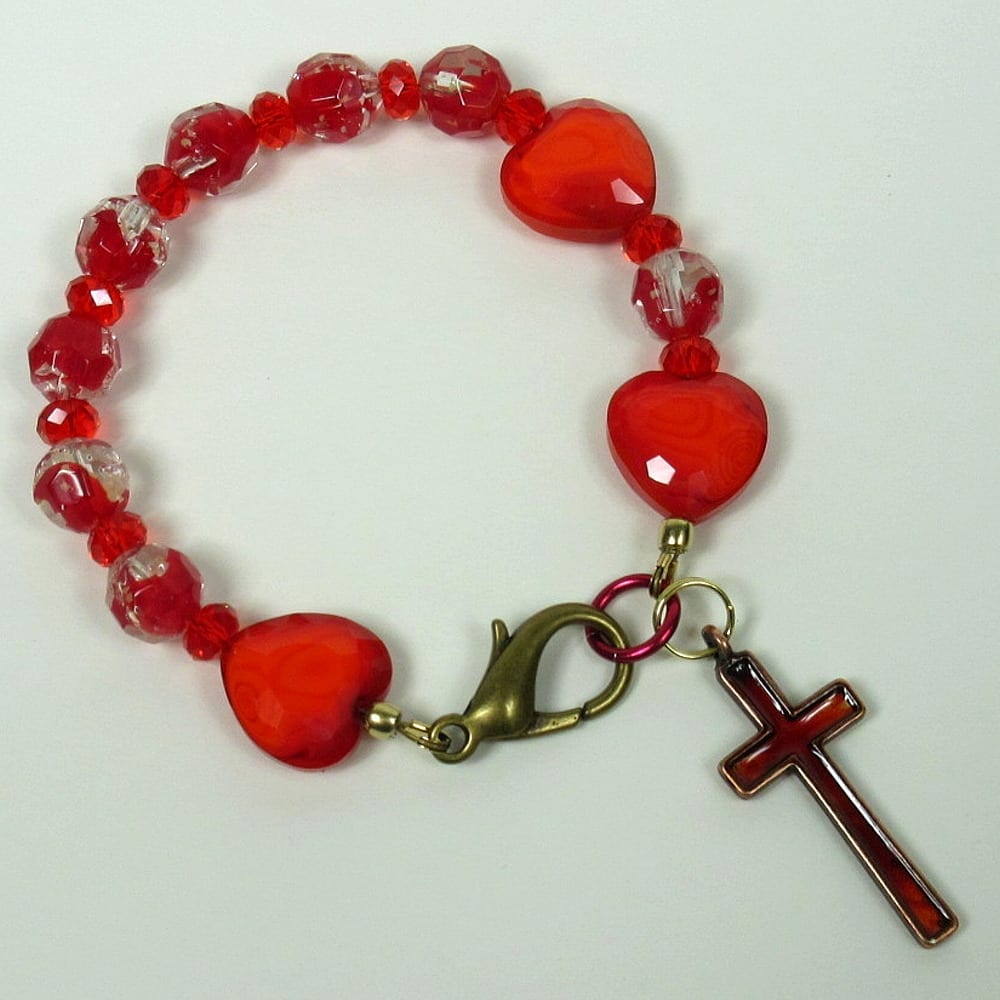 Facet Red Heart Chaplet