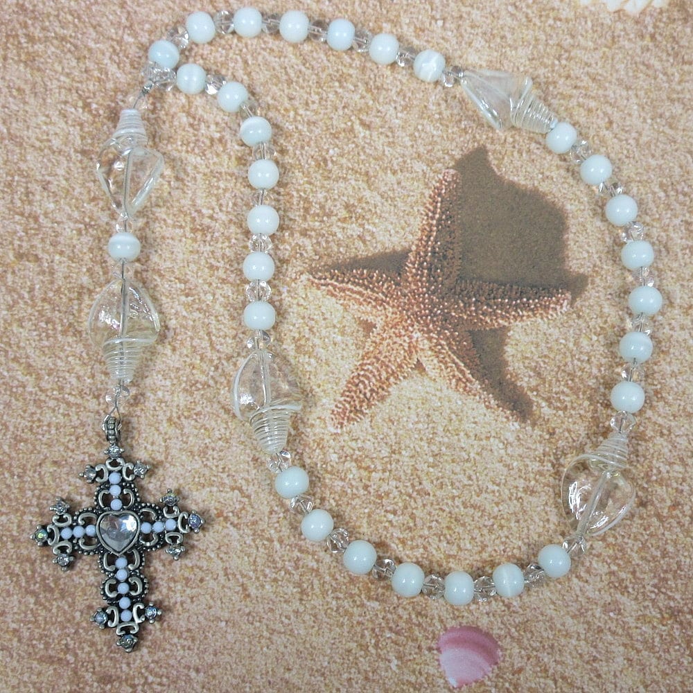 White Shells Prayer Beads