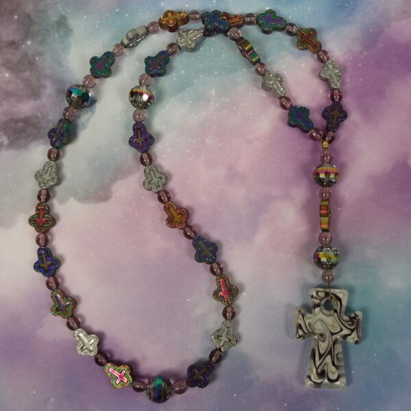Metallic Crosses Prayer Beads