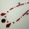White Red Diamond Dangles Rhythm Beads-2