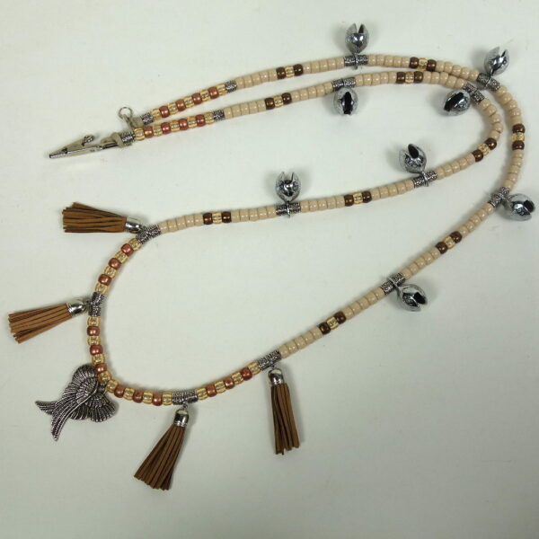 Brown Tassels Winged Heart Rhythm Beads