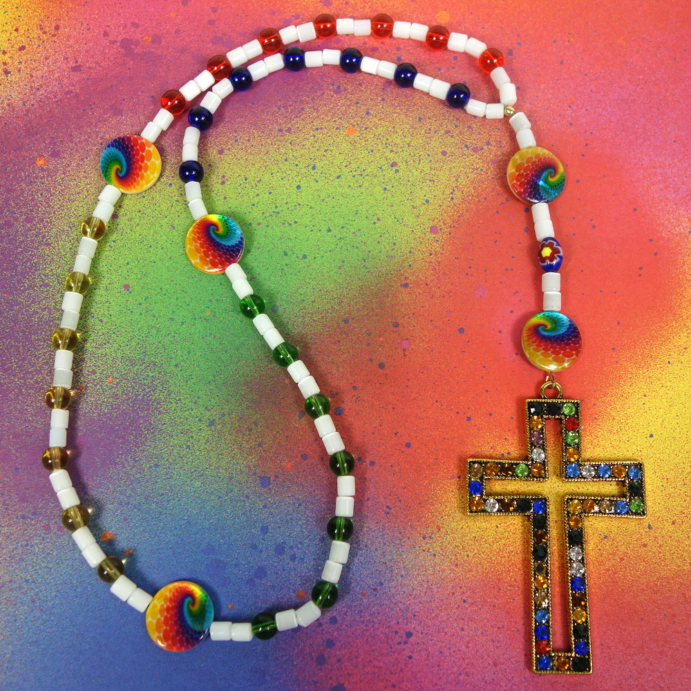 Rainbow Chakra Protestant Prayer Bead Necklace