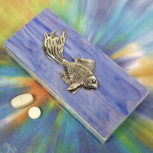 Blue Fantail Fish Medium 14-dose Pillbox