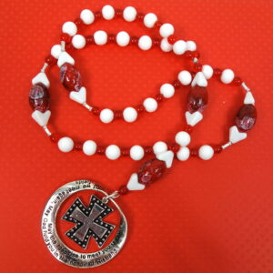 Red Prayer Ring Protestant Prayer Bead Necklace