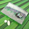 Green Purple Dichro 7-dose Rectangle Pillbox