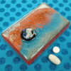 Orange Blue Dichro 7-dose Rectangle Pillbox