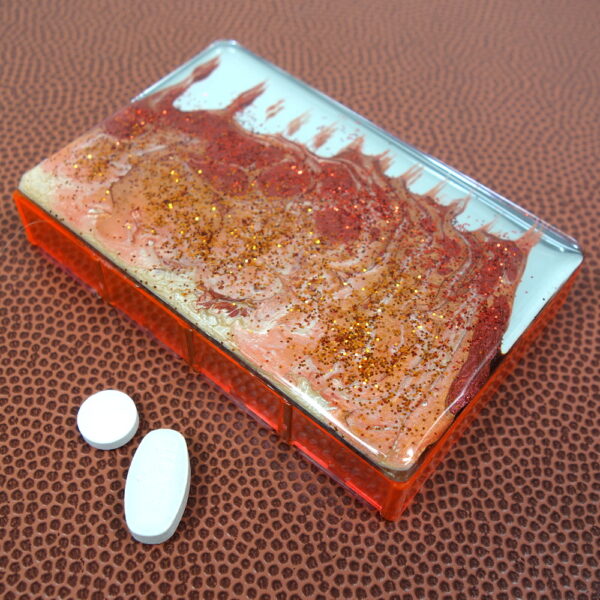 Orange Forest Fire 7-dose Rectangle Pillbox
