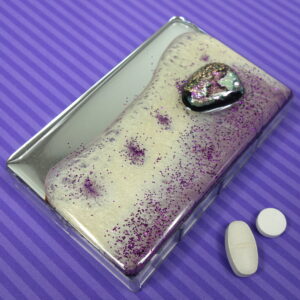 Purple Dichro Cloud 7-dose Rectangle Pillbox