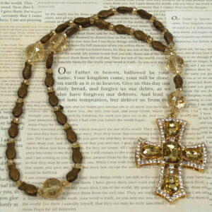 Dazzled Goldfish Prayer Bead Necklace