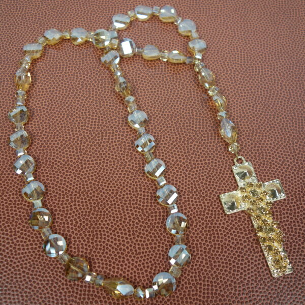 Golden Facets Prayer Bead Necklace