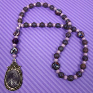 Purple Crackle Prayer Beads