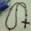 Red Green Facets Prayer Beads