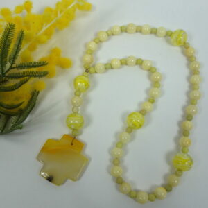 Lemon Agate Prayer Beads