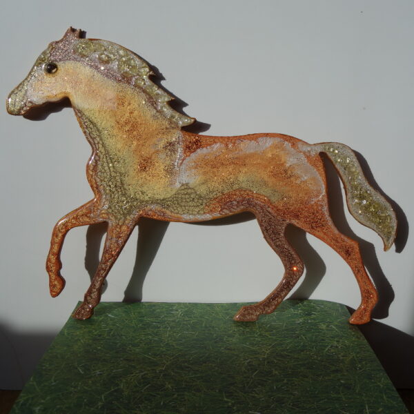 Glittery Gold Horse