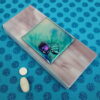 Purple Mirrored Shells Medium 14-dose Pillbox