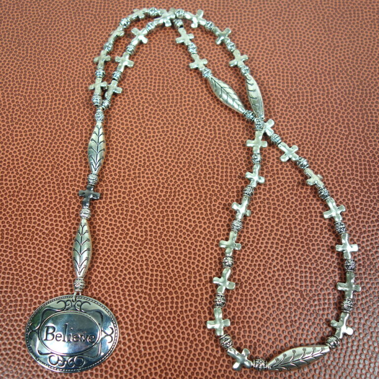 Believe Crosses Protestant Prayer Bead Necklace Kristi Lyn Glass