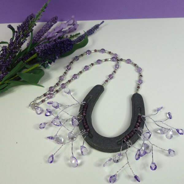 Purple Horseshoe Necklace