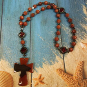 Agate Goldstone Prayer Beads