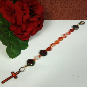Red Agate Disk Chaplet