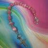 Pink Cats Eye Chaplet Bracelet