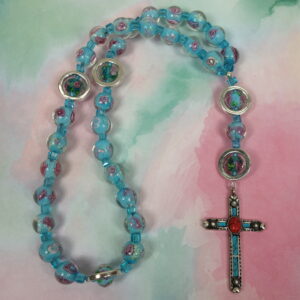 Rosy Blue Prayer Beads