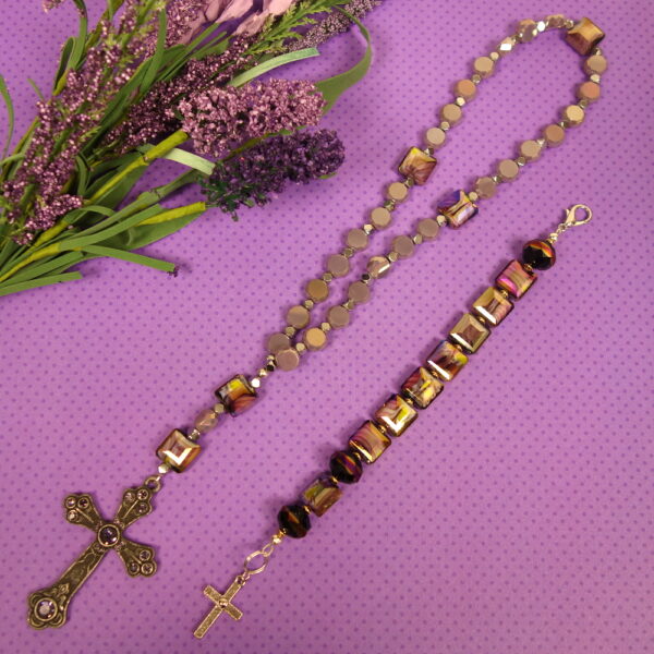 Cloudy Purple Prayer Bead Set