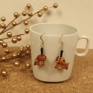 Brown Doggie Earrings