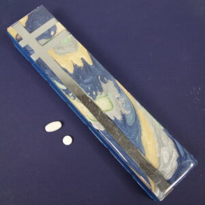 Navy Gold Grid XXL 14-dose Pillbox