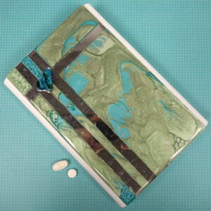 Mirrored Blue Green Stripes Large 28-dose Pillbox