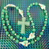 Green Hearts Prayer Beads