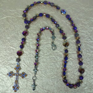 Purple N Gold Prayer Bead and Chaplet Set