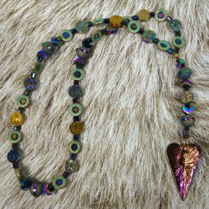 Purple Teal Trees Prayer Beads
