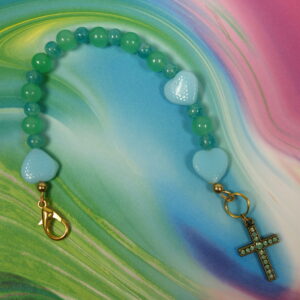 Aqua Hearts Chaplet Bracelet