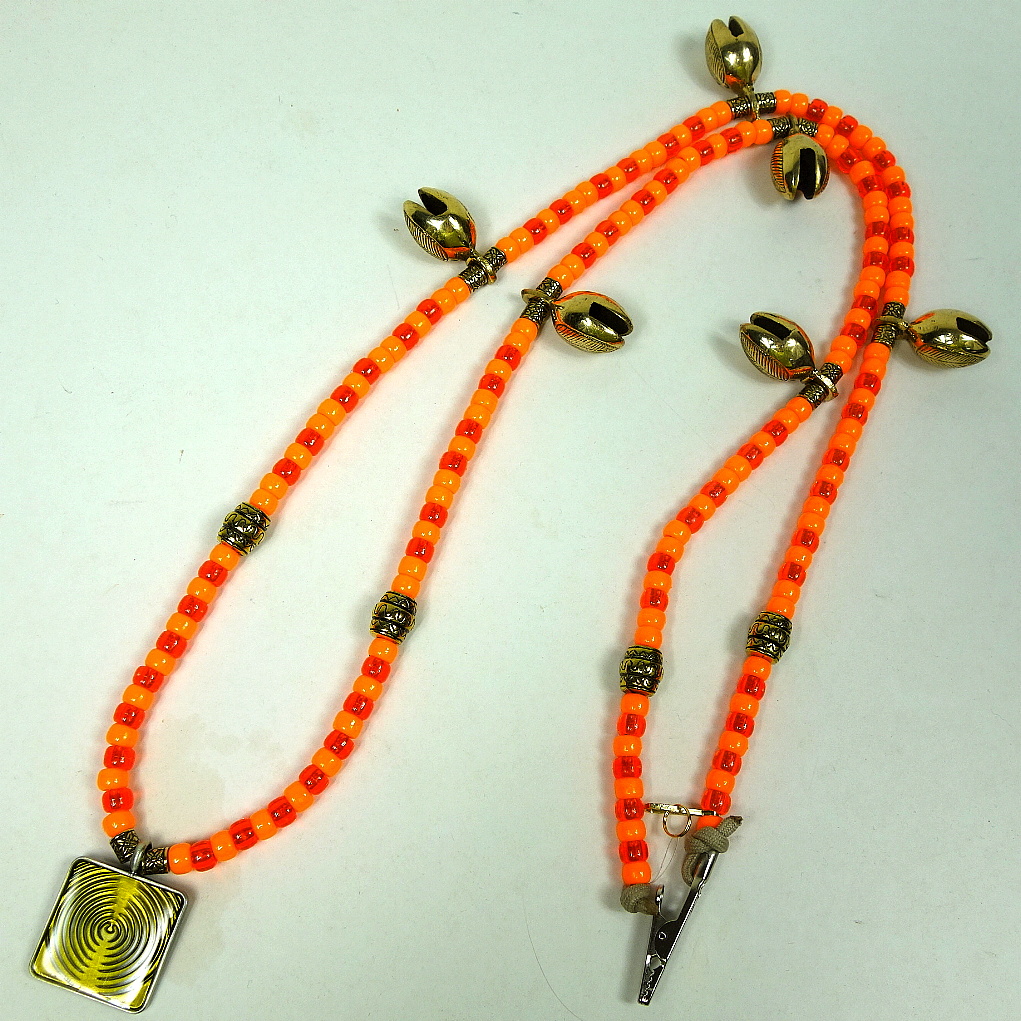 Blaze Orange SteedBead Rhythm Beads