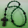 Faux-Malachite Prayer Bead Necklace