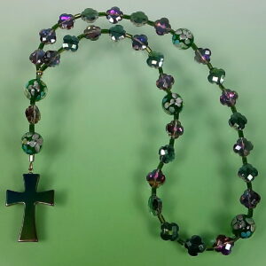Purple Green Faceted Protestant Prayer Beads