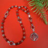 Red Trees Prayer Bead Necklace