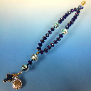 Blue Swirls Prayer Bracelet