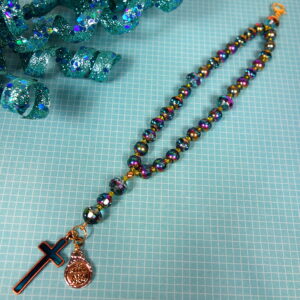 Faceted Aqua Prayer Bracelet