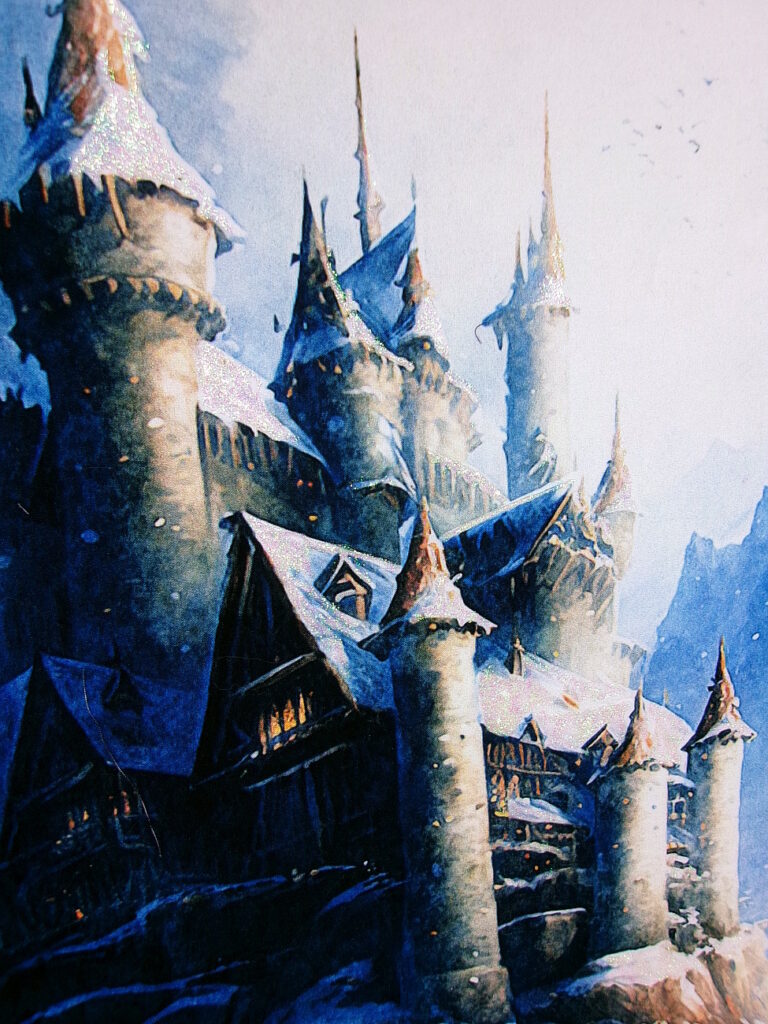 Winter Castle Glitter Detail