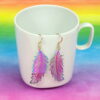 Purple Feather Earrings