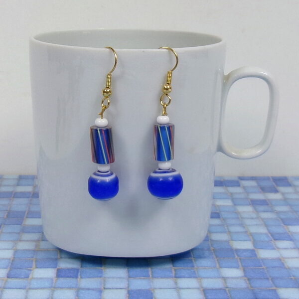 Blue Cane Earrings