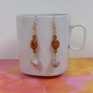 Brown Stone Earrings