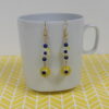 Yellow Blue Millefiori Earrings