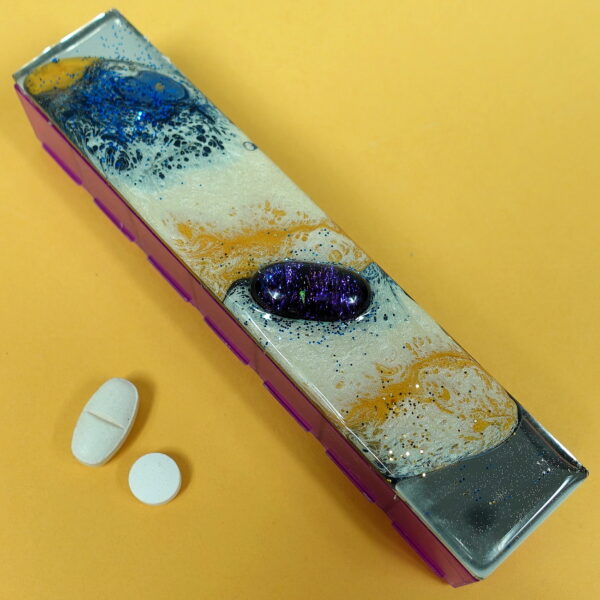 Blue Gold Ocean Medium 7-dose Strip Pillbox